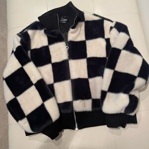 Noize Black and White Checkered Jacket